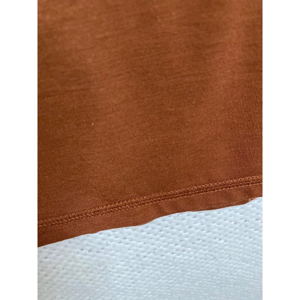 Antonio Melani Rust Stretch V-Neck Tee Women's Small Lyocell Blend - Picture 5 of 9